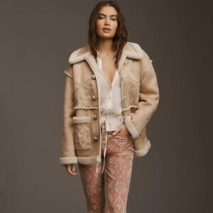 Women's Tan Shearling Jacket
